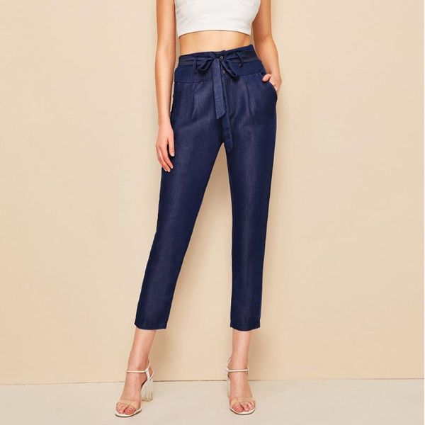 fashion womens pocket high waist lacing button female slim casual carrot pants casual solid color pants 2.25, Black;blue
fashion womens pocket high waist lacing button female slim casual carrot pants casual solid color pants 2.25, Black;blue
