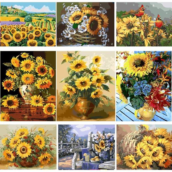 yijie diy painting by numbers sunflower drawing on canvas handpainted painting art gift diy home decoration
yijie diy painting by numbers sunflower drawing on canvas handpainted painting art gift diy home decoration
