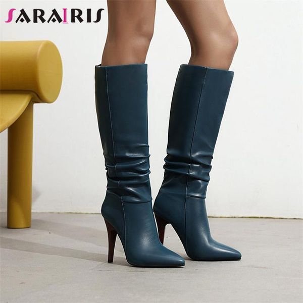 sarairis big size 34-43 female 2020 autumn boots knee high boots women pointed toe thin high heels slip on shoes woman, Black
sarairis big size 34-43 female 2020 autumn boots knee high boots women pointed toe thin high heels slip on shoes woman, Black