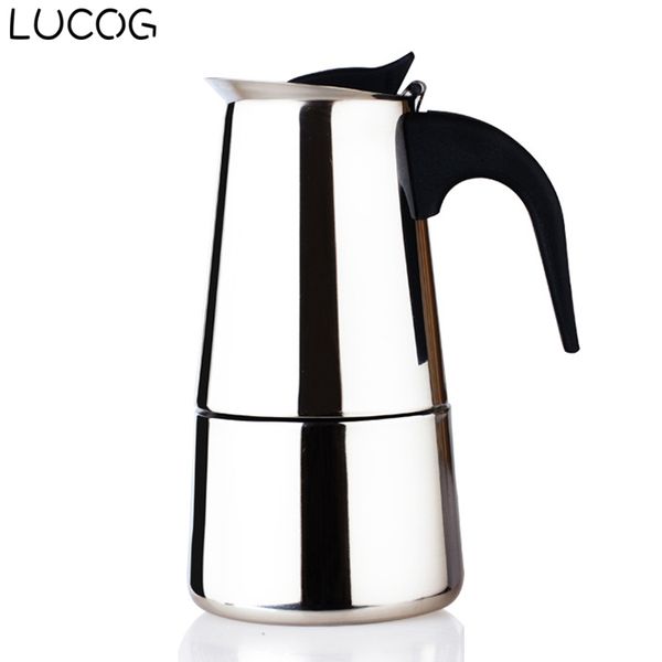 lucog stainless steel moka coffee maker mocha stoveespresso latte filter coffee pot percolator tools 2/4/6/9 cup
lucog stainless steel moka coffee maker mocha stoveespresso latte filter coffee pot percolator tools 2/4/6/9 cup