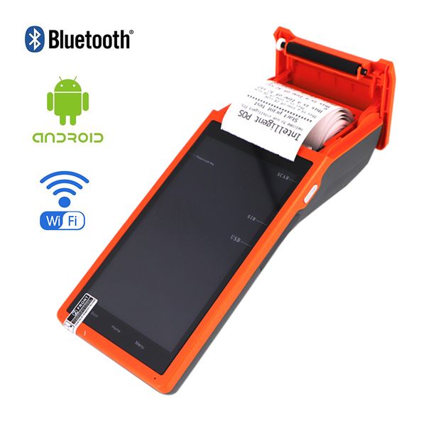 

printers handheld pda terminal android rugged built in thermal bluetooth printer 58mm data collector scanning by camera