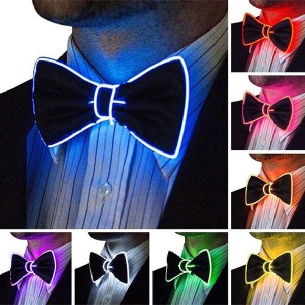 men luminous led el wire bow tie adjustable glowing neon flashing light up necktie with switch controller party favors, Black;gray
men luminous led el wire bow tie adjustable glowing neon flashing light up necktie with switch controller party favors, Black;gray