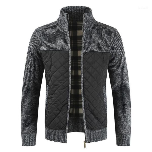 fashion designer long sleeved with pockets zipper stand collar sweaters autumn and winter mens plaid sweaters, White;black
fashion designer long sleeved with pockets zipper stand collar sweaters autumn and winter mens plaid sweaters, White;black