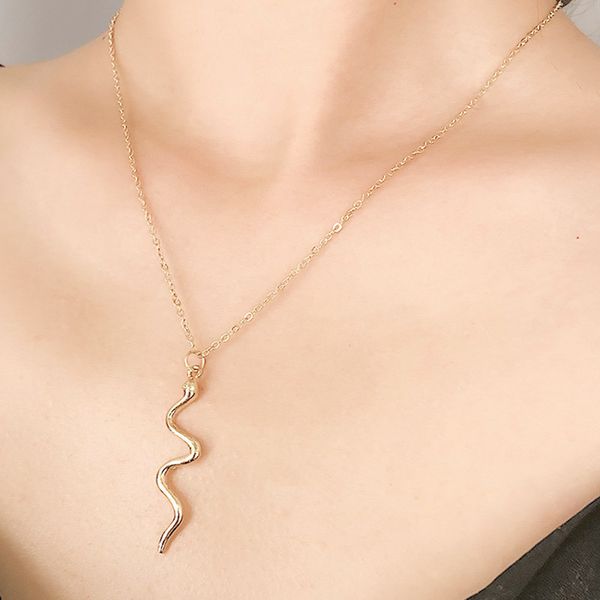 personality thin chain curved snake pendant necklace for women punk clavicle choker necklace neck collar fashion jewelry, Silver
personality thin chain curved snake pendant necklace for women punk clavicle choker necklace neck collar fashion jewelry, Silver