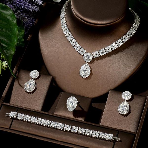 hibride exclusive dubai white color jewellery luxury cubic zirconia necklace earring bracelet party jewelry set for women n-1478, Silver
hibride exclusive dubai white color jewellery luxury cubic zirconia necklace earring bracelet party jewelry set for women n-1478, Silver