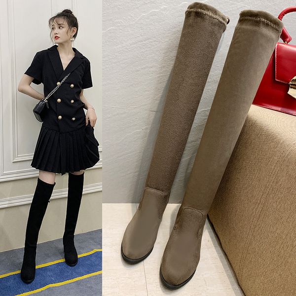 size 34-40 new shoes women boots black over the knee boots shoes female autumn winter lady thigh high faux sued
size 34-40 new shoes women boots black over the knee boots shoes female autumn winter lady thigh high faux sued