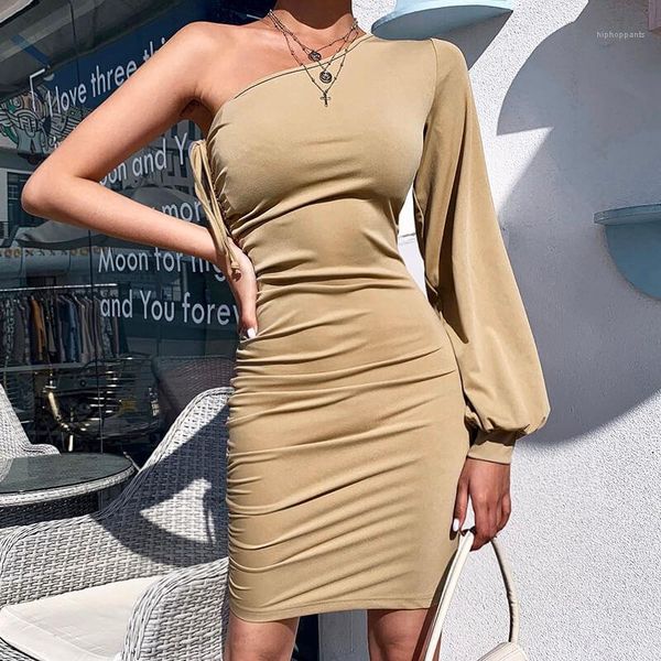 dresses lacing slim solid color long lantern sleeved bodycon dresses fashion womens party dresses one shoulder women, White;black
dresses lacing slim solid color long lantern sleeved bodycon dresses fashion womens party dresses one shoulder women, White;black