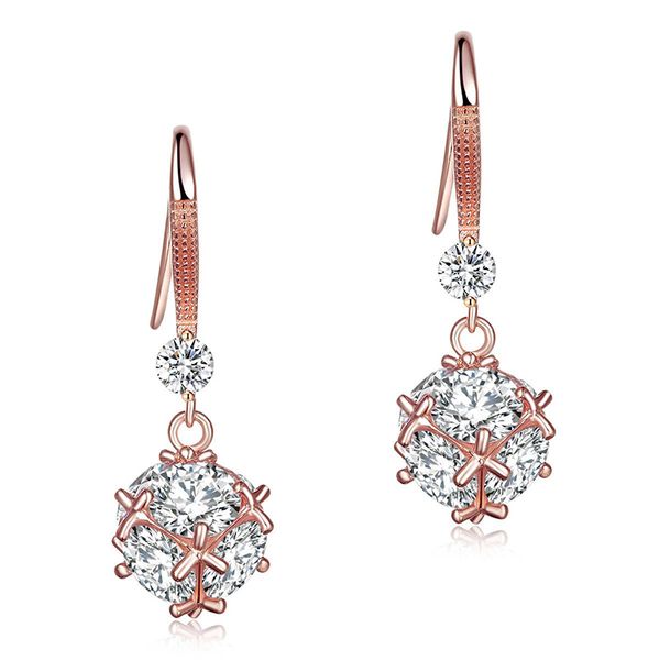 exquisite women earrings dangle chandelier solid 925 sterling silver earrings rose gold plated created diamonds xfe8162
exquisite women earrings dangle chandelier solid 925 sterling silver earrings rose gold plated created diamonds xfe8162