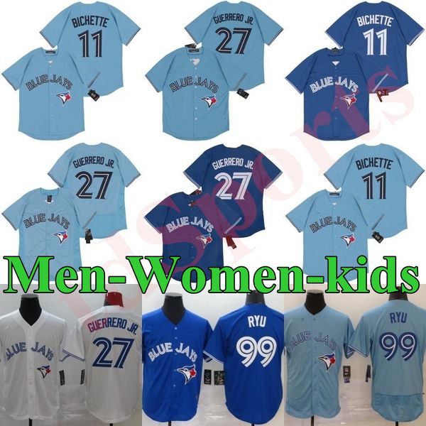 new men women kids 11 bo bichette 2020 blue jay jersey 27 vladimir guerrero jr. 99 hyun-jin ryu baseball jersey, Blue;black
new men women kids 11 bo bichette 2020 blue jay jersey 27 vladimir guerrero jr. 99 hyun-jin ryu baseball jersey, Blue;black