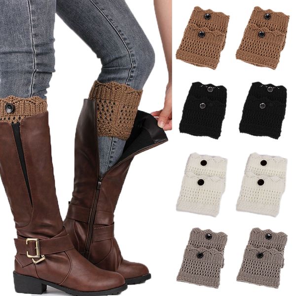 1 pair women winter acrylon wool crochet hollow knit boot socks ers cuffs, Black;white
1 pair women winter acrylon wool crochet hollow knit boot socks ers cuffs, Black;white