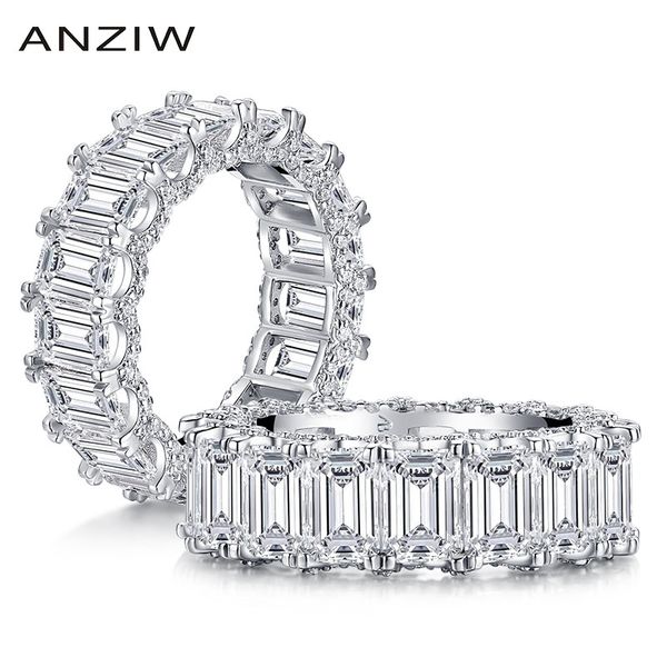 ainuoshi 925 sterling silver emeralded cut eternity engagement ring simulated diamond wedding silver full eternity ring jewelry t200905, Slivery;golden
ainuoshi 925 sterling silver emeralded cut eternity engagement ring simulated diamond wedding silver full eternity ring jewelry t200905, Slivery;golden
