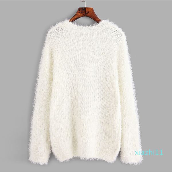 workwear fuzzy chunky knit women white sweater autumn solid casual loose sweater cotton pullovers jumper, White;black
workwear fuzzy chunky knit women white sweater autumn solid casual loose sweater cotton pullovers jumper, White;black