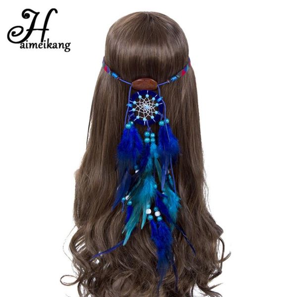 haimeikang handmade adjustable women feather headband bohemian dream catcher stone hair bands festival hippie headdress
haimeikang handmade adjustable women feather headband bohemian dream catcher stone hair bands festival hippie headdress