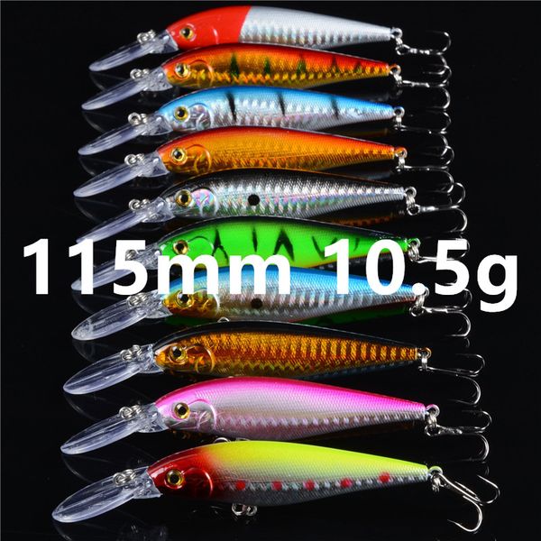 mixed 10 color 115mm 10.5g minnow fishing hooks fishhooks 6# hook hard baits & lures artificial bait pesca fishing tackle accessories
mixed 10 color 115mm 10.5g minnow fishing hooks fishhooks 6# hook hard baits & lures artificial bait pesca fishing tackle accessories