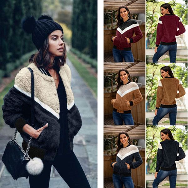women's fur & faux 2021 autumn fashion patchwork furry jacket coat women vintage long sleeve winter jackets streetwear coats female out, Black
women's fur & faux 2021 autumn fashion patchwork furry jacket coat women vintage long sleeve winter jackets streetwear coats female out, Black
