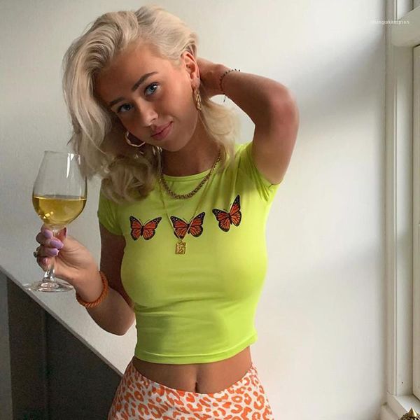 clothing women designer butterfly print tees fashion natural color crop casual short sleeve tees women, White
clothing women designer butterfly print tees fashion natural color crop casual short sleeve tees women, White