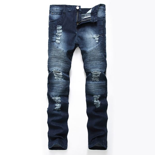 men's jeans men printed striped straight motorcycle denim collar knee ripped slim fit pants large size, Blue
men's jeans men printed striped straight motorcycle denim collar knee ripped slim fit pants large size, Blue