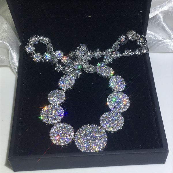 statement handmade necklace full cz white gold filled evening party necklace for women bridal wedding jewelry gift, Silver
statement handmade necklace full cz white gold filled evening party necklace for women bridal wedding jewelry gift, Silver