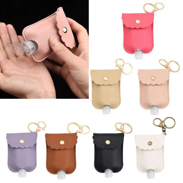 60ml portable squeeze bottle empty leakproof plastic travel bottle for hand sanitizer with leather keychain holder clips, Silver
60ml portable squeeze bottle empty leakproof plastic travel bottle for hand sanitizer with leather keychain holder clips, Silver