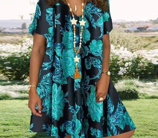 s-5xl big size dress women summer dress loose short sleeve v neck printed dresses plus size women clothing vestidos, Black;gray
s-5xl big size dress women summer dress loose short sleeve v neck printed dresses plus size women clothing vestidos, Black;gray