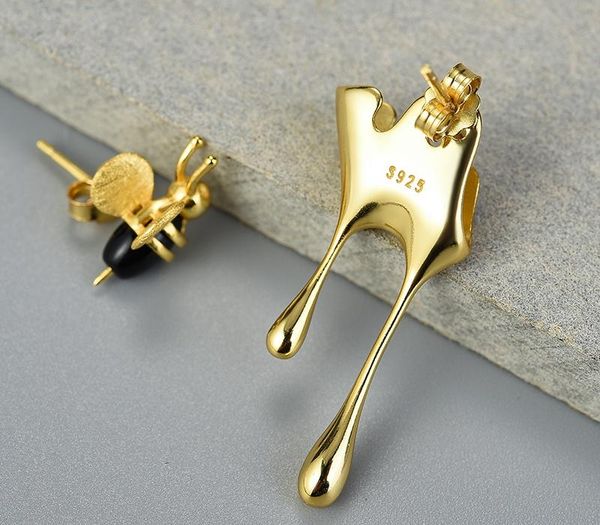 lotus fun moment real 925 sterling silver handmade fine jewelry bee and dripping honey asymmetric stud earrings for women11, Golden;silver
lotus fun moment real 925 sterling silver handmade fine jewelry bee and dripping honey asymmetric stud earrings for women11, Golden;silver
