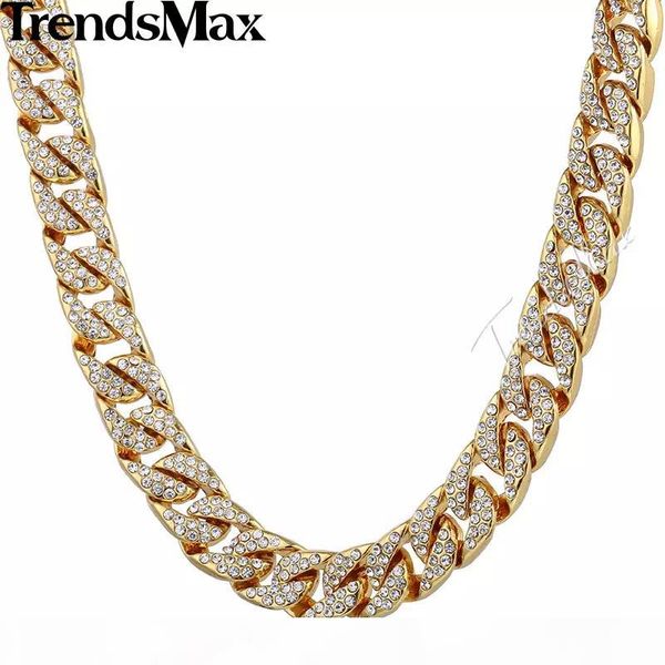 trendsmax 14mm bling hiphop iced out curb cuban gold-color necklace w paved clear rhinestones mens womens chain jewelry gn432, Silver
trendsmax 14mm bling hiphop iced out curb cuban gold-color necklace w paved clear rhinestones mens womens chain jewelry gn432, Silver