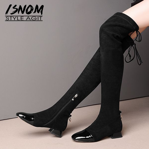 boots isnom stretch women over the knee boot woman cow leather shoes female square toe metal low heels ladies winter 2021, Black
boots isnom stretch women over the knee boot woman cow leather shoes female square toe metal low heels ladies winter 2021, Black