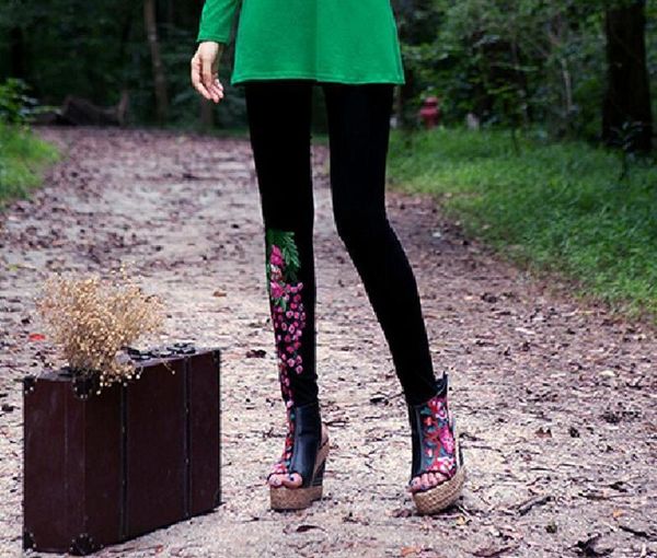 m-4xl / spring women new fashion national wind embroidered leggings waist elastic big yards pants, Black
m-4xl / spring women new fashion national wind embroidered leggings waist elastic big yards pants, Black