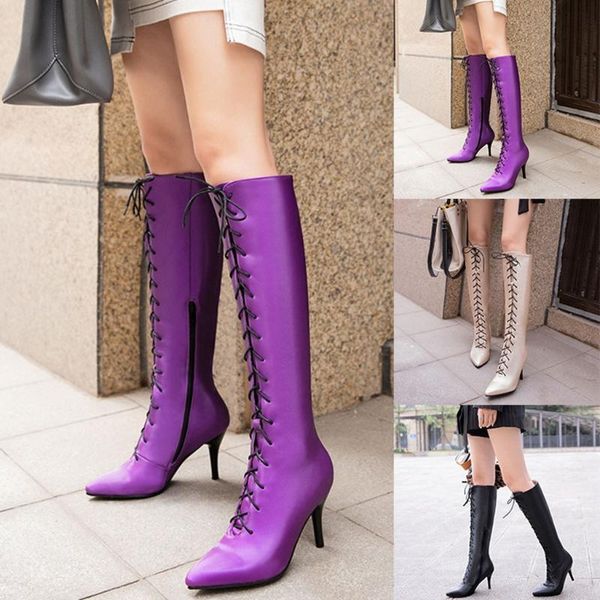 women's high heels women boots cross strap zipper boots long barrel shoes shoes woman zapatos de mujer winter, Black
women's high heels women boots cross strap zipper boots long barrel shoes shoes woman zapatos de mujer winter, Black