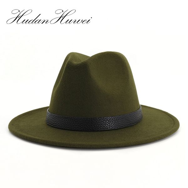 men women wool felt trilby fedora hats with leather belt band decor wide brim jazz cap sunhat, Blue;gray
men women wool felt trilby fedora hats with leather belt band decor wide brim jazz cap sunhat, Blue;gray