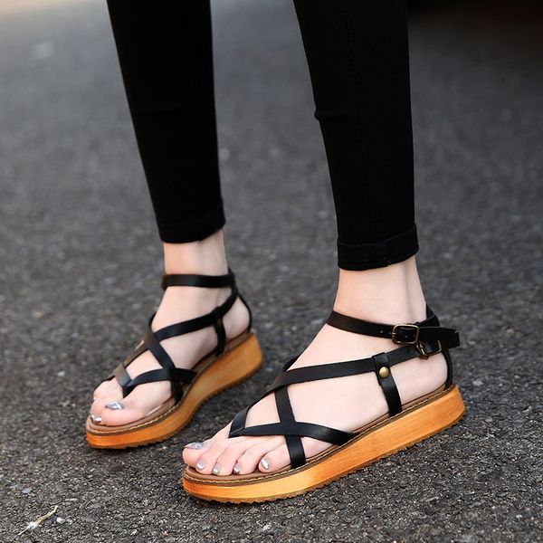 student 2020 summer flat платформа новый стиль большой размер женщин обувь мода solid color толстые bottomed сандалии, Black
student 2020 summer flat платформа новый стиль большой размер женщин обувь мода solid color толстые bottomed сандалии, Black