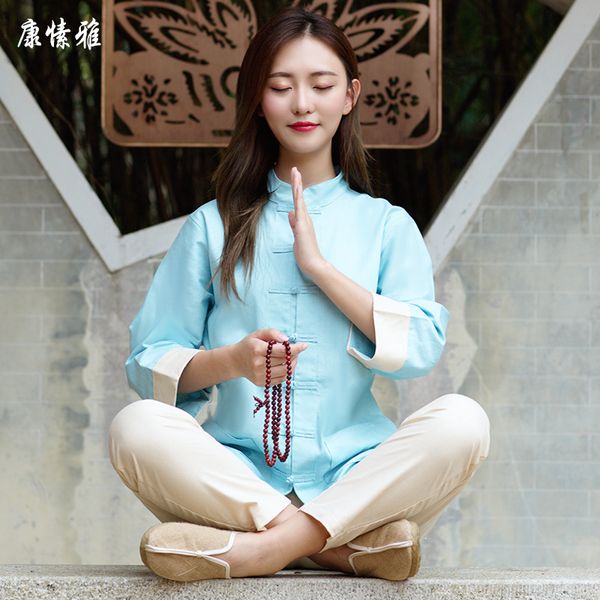 women yoga set tai chi kungfu meditation uniforms linen chinese traditionl loose wide yoga pant shirt casual outfit set, White;red
women yoga set tai chi kungfu meditation uniforms linen chinese traditionl loose wide yoga pant shirt casual outfit set, White;red