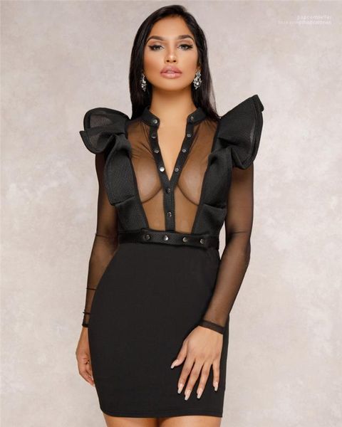 night club women clothes net yarn panelled womens bodycon dress designer ruffle draped summer dress sexy, Black;gray
night club women clothes net yarn panelled womens bodycon dress designer ruffle draped summer dress sexy, Black;gray