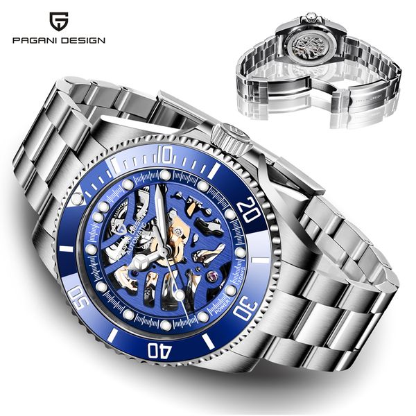 skeleton watch men pagani design mechanical automatic watches mens sapphire glass watches for men waterproof relogios masculino, Slivery;brown
skeleton watch men pagani design mechanical automatic watches mens sapphire glass watches for men waterproof relogios masculino, Slivery;brown