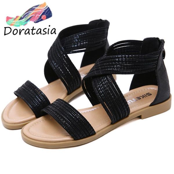 doratasia retro female summer sandals round toe cover heel low heel solid sandals women rome consise office casual shoes woman, Black
doratasia retro female summer sandals round toe cover heel low heel solid sandals women rome consise office casual shoes woman, Black