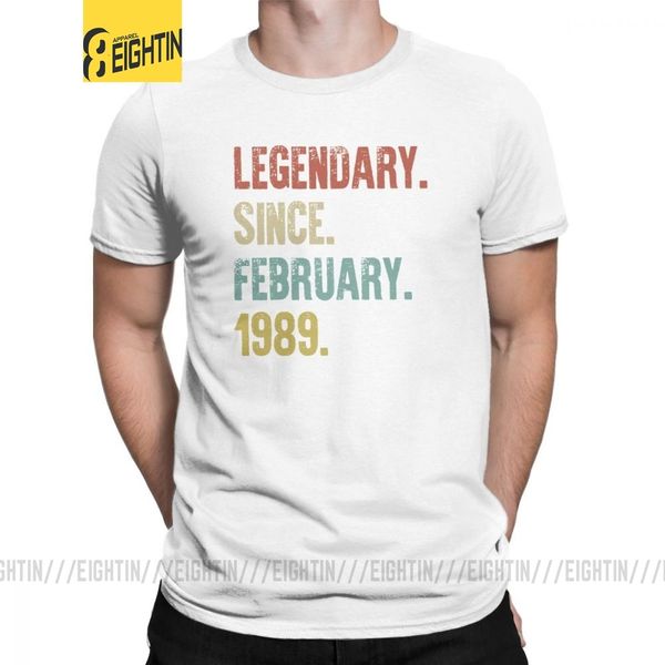 retro vintage 30th birthday t-shirt legendary since february 1989 man's t shirts pure cotton short sleeves plus size clothes
retro vintage 30th birthday t-shirt legendary since february 1989 man's t shirts pure cotton short sleeves plus size clothes