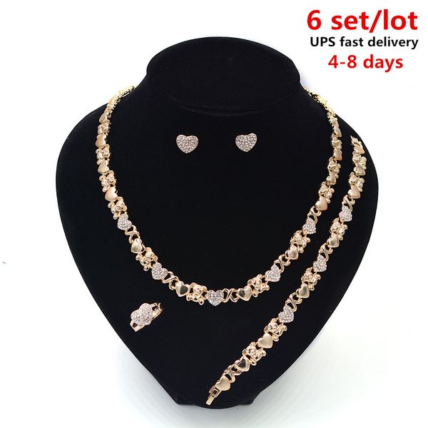 6 sets/lots bridal jewelry set for women necklaces earrings 14k gold jewelry sets for women wedding jewelry earrings for women set, Black
6 sets/lots bridal jewelry set for women necklaces earrings 14k gold jewelry sets for women wedding jewelry earrings for women set, Black