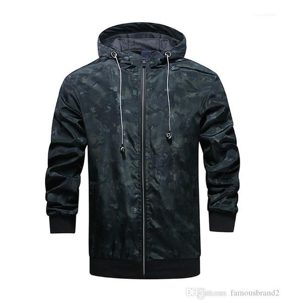 long sleeve mens coats spring mens outwear with zipper fashion designer camouflage thick jackets hooded, Black;brown
long sleeve mens coats spring mens outwear with zipper fashion designer camouflage thick jackets hooded, Black;brown