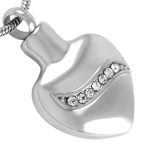 h8562 silver crystal heart keepsake urn pendant for ashes 316l stainless steel cremation jewelry in necklace charm
h8562 silver crystal heart keepsake urn pendant for ashes 316l stainless steel cremation jewelry in necklace charm