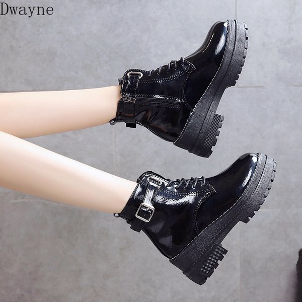 bright leather martin boots platform waterproof platform slope with high shoes women short boots 2020 autumn and winter new, Black
bright leather martin boots platform waterproof platform slope with high shoes women short boots 2020 autumn and winter new, Black