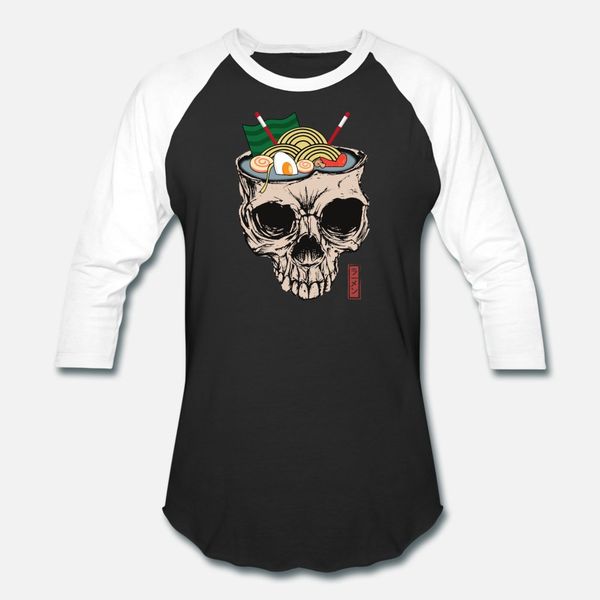 skull ramen t shirt men custom short sleeve s-3xl male loose building summer style standard shirt