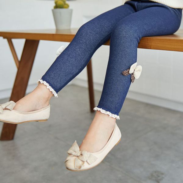 new high-quality thickened warm winter and spring denim trousers bowknot girls leggings children's trousers children's pants, Blue
new high-quality thickened warm winter and spring denim trousers bowknot girls leggings children's trousers children's pants, Blue