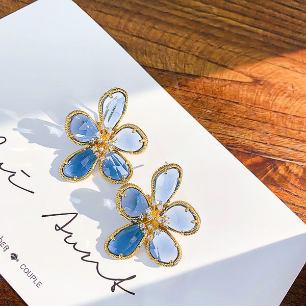 fyuan exquisite flower stud earrings for women girl white blue crystal earrings weddings party jewelry gifts, Golden;silver
fyuan exquisite flower stud earrings for women girl white blue crystal earrings weddings party jewelry gifts, Golden;silver