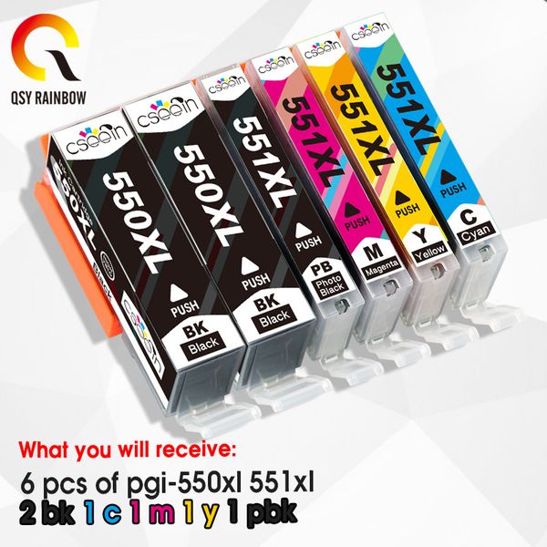 ink cartridges 6pcs compatible 550 551 xl cartridge replacement for canon pgi-550xl pgi550 pgi cli551 pixma ip7250 mg5450
ink cartridges 6pcs compatible 550 551 xl cartridge replacement for canon pgi-550xl pgi550 pgi cli551 pixma ip7250 mg5450