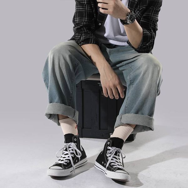 vintage hip hop wide leg jeans men loose straight fashions men jeans side pockets retro blue biker full length
vintage hip hop wide leg jeans men loose straight fashions men jeans side pockets retro blue biker full length
