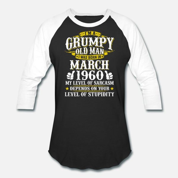 im a grumpy old man born in march 1960 t shirt men design tee shirt o-neck cool famous breathable summer style letters shirt, White;black
im a grumpy old man born in march 1960 t shirt men design tee shirt o-neck cool famous breathable summer style letters shirt, White;black