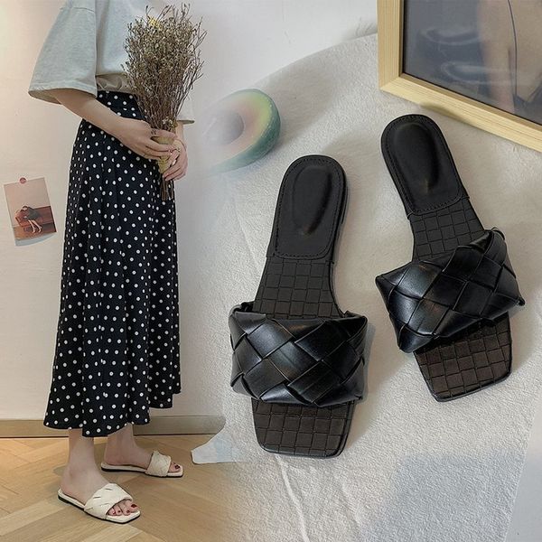 2020 summer new flat fashion slipper a- line platform woven mule sandals women's shoes, Black
2020 summer new flat fashion slipper a- line platform woven mule sandals women's shoes, Black