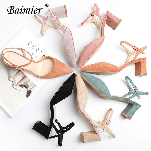 2020 baimier женщины высокие каблуки сандалии острым носом slingback обувь женщины дамы платье партии обувь сандалии, Black 
2020 baimier женщины высокие каблуки сандалии острым носом slingback обувь женщины дамы платье партии обувь сандалии, Black