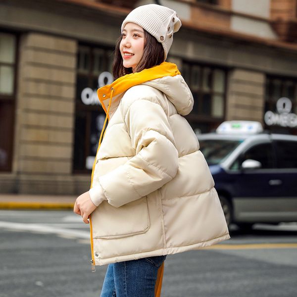 women's down & parkas autumn winter hooded thick loose jacket pink black casual short cotton padded coat women warm c6562
women's down & parkas autumn winter hooded thick loose jacket pink black casual short cotton padded coat women warm c6562
