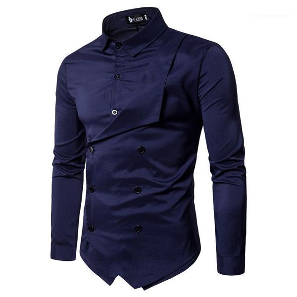 stylish mens fake 2pcs shirts double breasted designer casual shirts fashion, White;black
stylish mens fake 2pcs shirts double breasted designer casual shirts fashion, White;black